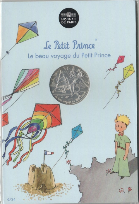 (2016) Монета Франция 2016 год 10 евро &quot;Маленький Принц и воздушный змей&quot;  Серебро Ag 333  Буклет